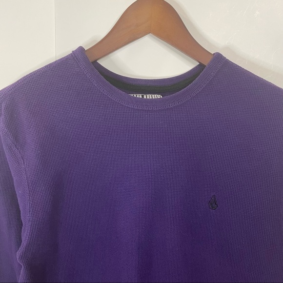 Volcom Sweater Mens Large Crew Neck Sweatshirt Skateboarding Thermal Long Sleeve - Picture 2 of 8